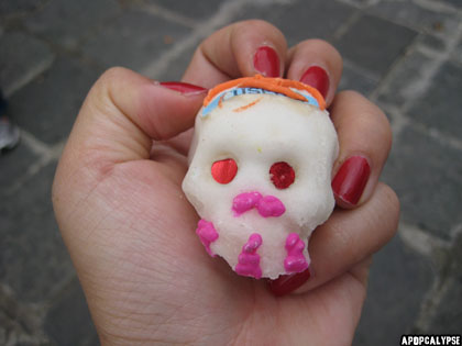 A Sugar skull to celebrate the Day Of The Dead in Mexico City